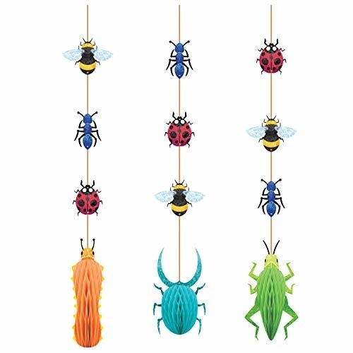Hanging Cutouts - Birthday Bugs - 4&quot; x 39&quot; - 3pcs