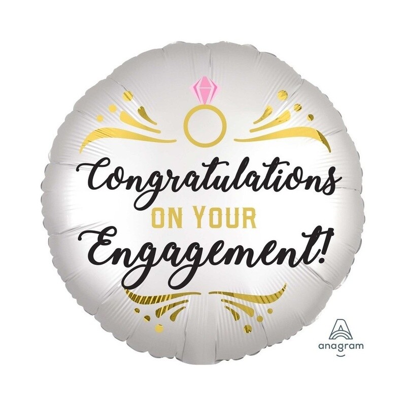Foil Balloon - Congratulations Engagement - 18&#39;&#39;