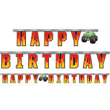 Banner - Monster Truck Rally - 6.75ft x 7&quot; - 1pc