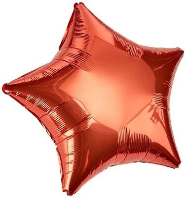 Foil Balloon - Orange - Star - 19&quot;