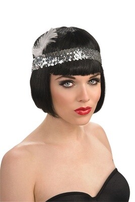 Costume Accessory-Black Flapper Headband-1pkg