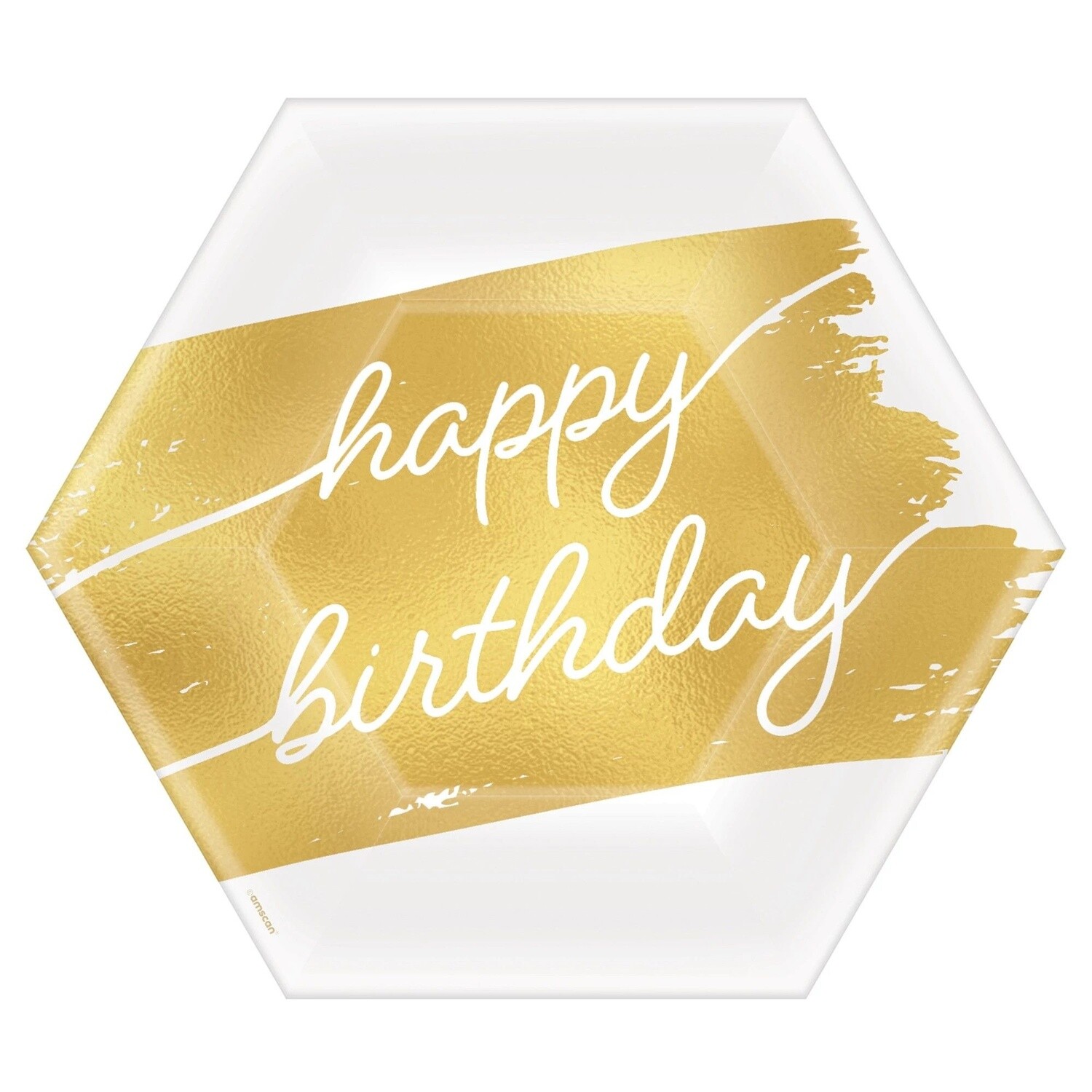 Plates Bev Golden Age - HBDAY - 16pk