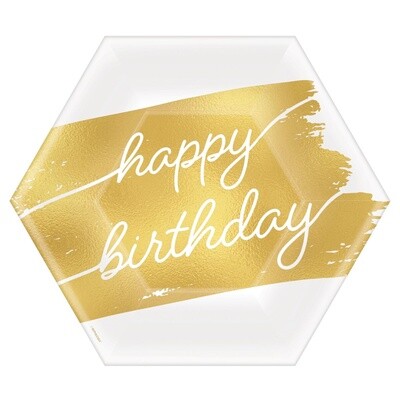 Plates Bev Golden Age - HBDAY - 16pk