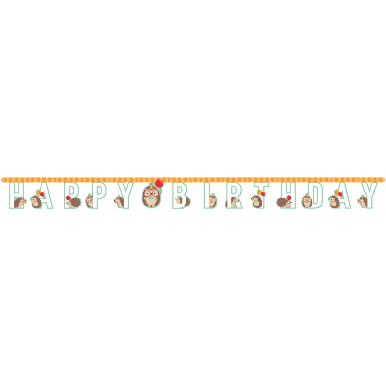 Banner - Hedgegog Party - 10ft x 7&quot; - 1pc