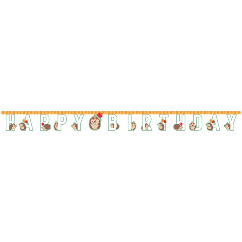 Banner - Hedgegog Party - 10ft x 7&quot; - 1pc