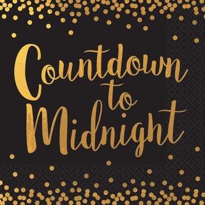 Napkins - LN - Countdown To Midnight - 16pkg 3ply