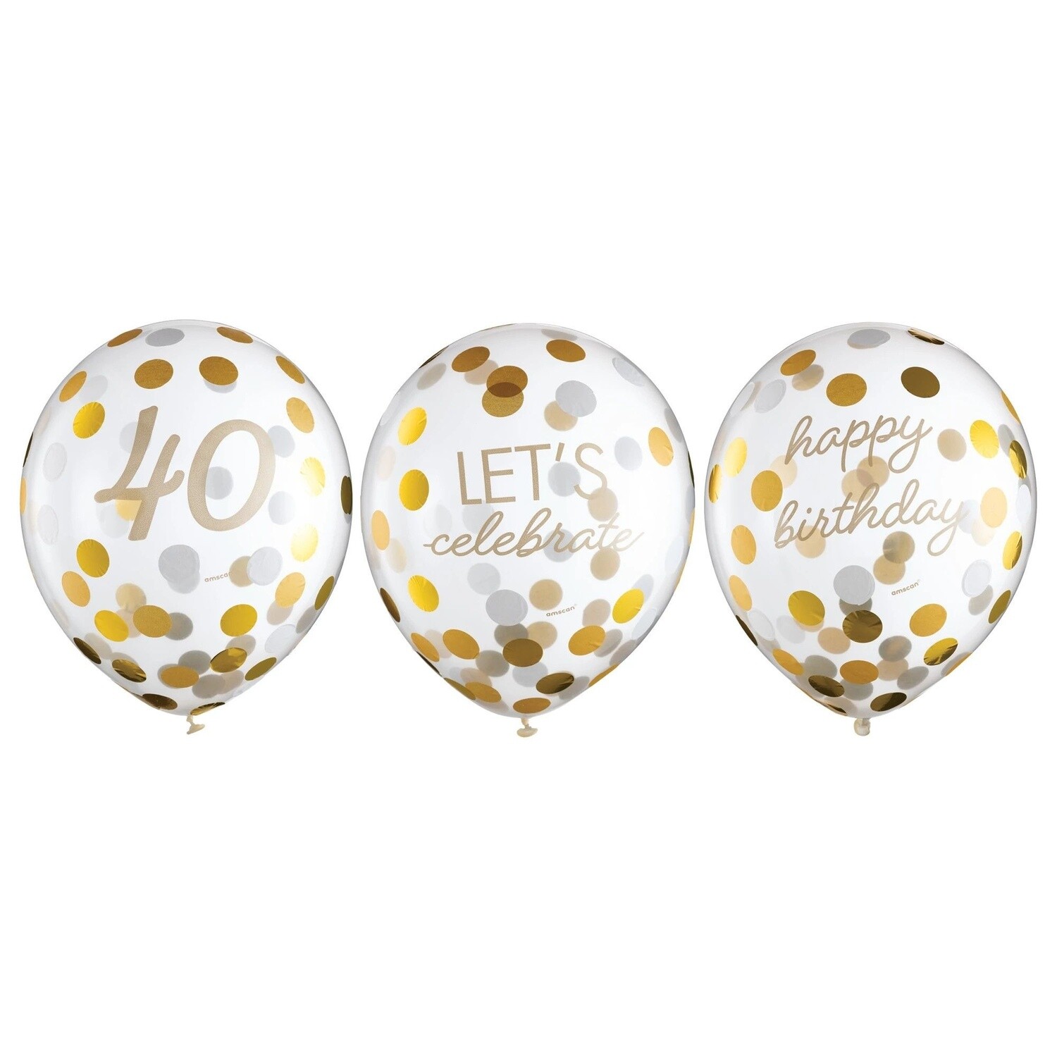 Balloons Latex Golden Age -  40th BDAY