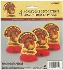 Honeycomb Decorations - Turkey - 4CT
