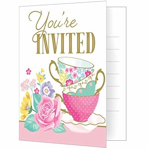 Invitations - Floral Tea Party - 8pkg