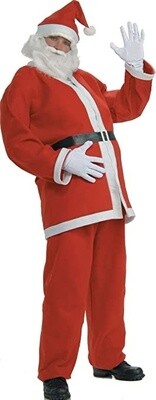 Flannel Santa Suit - Standard Size - 1pkg