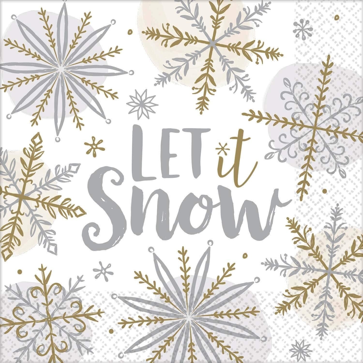 Napkins - LN - Shining Snow - 16pkg - 2ply