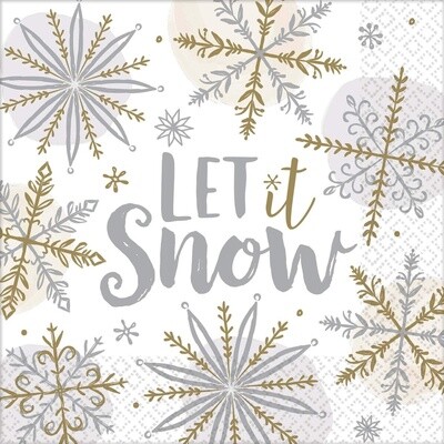 Napkins - LN - Shining Snow - 16pkg - 2ply
