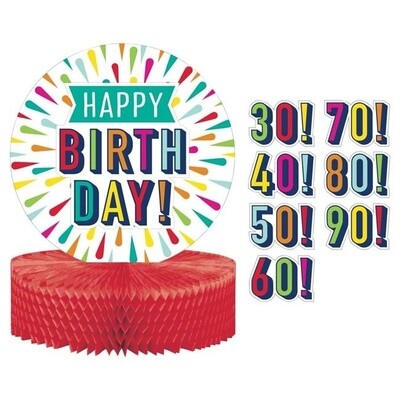 Centerpiece - Birthday Burst - 9&#39;&#39;x12&#39;&#39; - 1pc