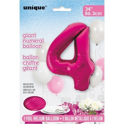 Foil Balloon - Pink #4 - 34"