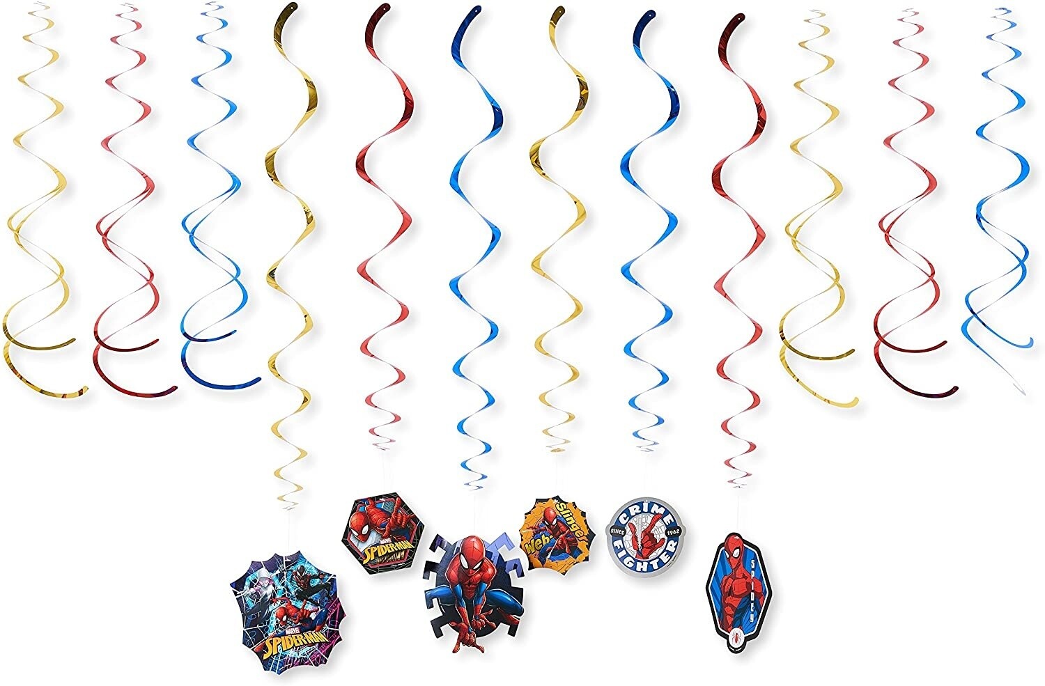 Swirl Decoration - Spider Man - 12pk