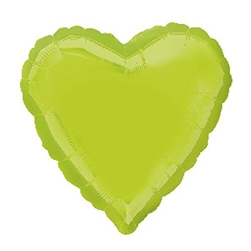 Foil Balloon - Limegreen - Heart - 17&quot;