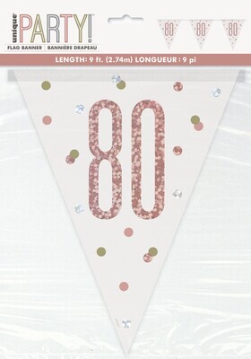 Pennant Banner-80th Birthday