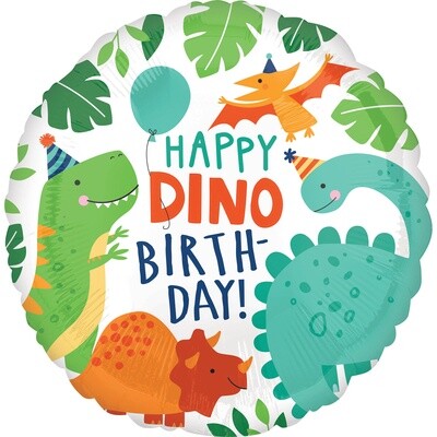 Foil Balloon - Dino-Mite Party - 18&quot;