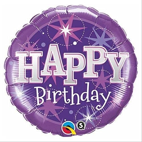 Foil Balloon - Happy Birthday Purple - 18&quot;