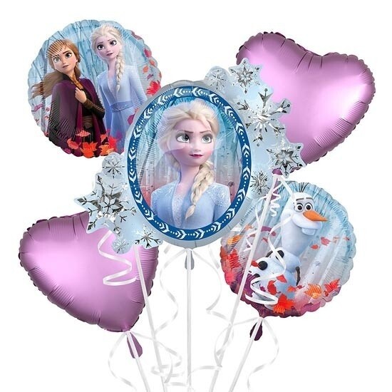 Foil Balloons - Frozen II - 5 pk Bouquet