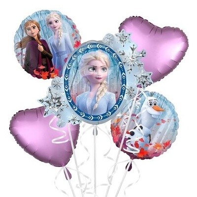 Foil Balloons - Frozen II - 5 pk Bouquet