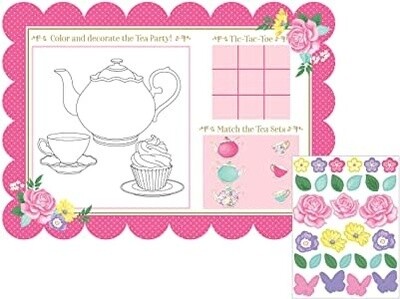 Placemats - Floral Tea Party - 10&quot;x14&quot; 8pcs