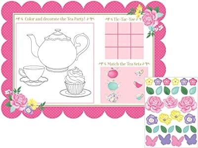 Placemats - Floral Tea Party - 10&quot;x14&quot; 8pcs