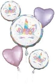 Foil Balloon - Unicorn - 5pk