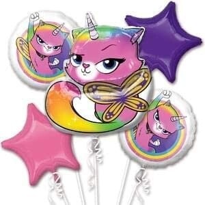 Foil Balloon - RB Butterfly Unicorn Kitty - Bouquet