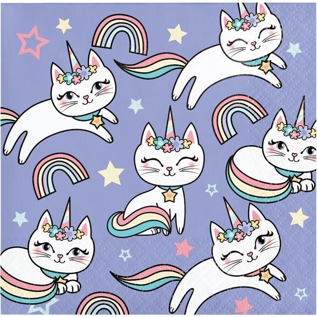 Napkins - BV - Fete De La Caticorn - 16pkg - 2ply
