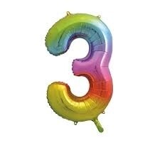 Foil Balloon - Rainbow # 3 - 34&quot; (1 pk)