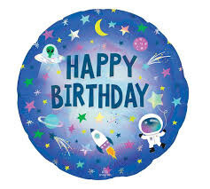 Foil Balloon - HBD Outer Space - 18&quot;