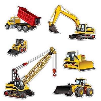 Cutouts - Construction  Equipments - 6pcs