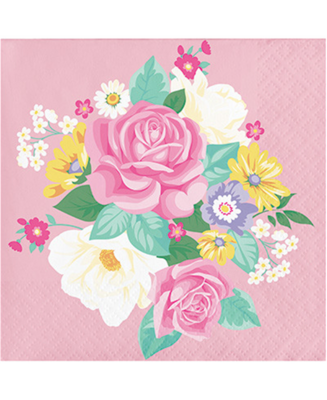 Napkins - BV - Floral Tea Party  - 16pkg - 2ply