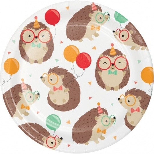 Plates - BV - Hedgehog Party - 7&quot; - 8pkg