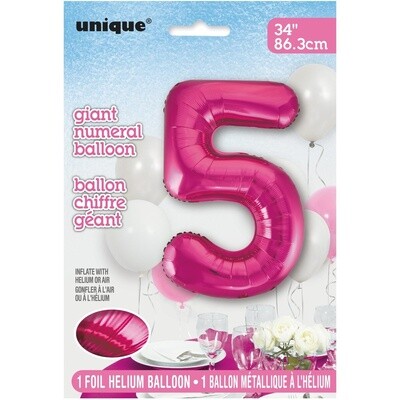 Foil Balloon - Pink #5 - 34&quot;