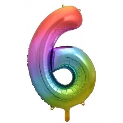 Foil Balloon - Rainbow #6 - 34"