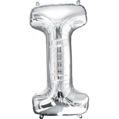 Foil Balloon - Letter &quot;I&quot; Silver - 34&quot;