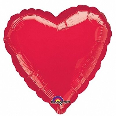 Foil Balloon - Red - Heart - 17"