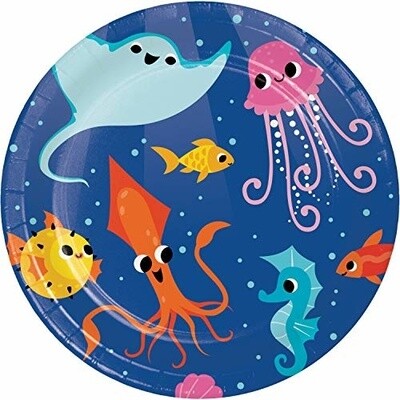 Plates - BV - Ocean Celebration - 7&quot; - 8pkg