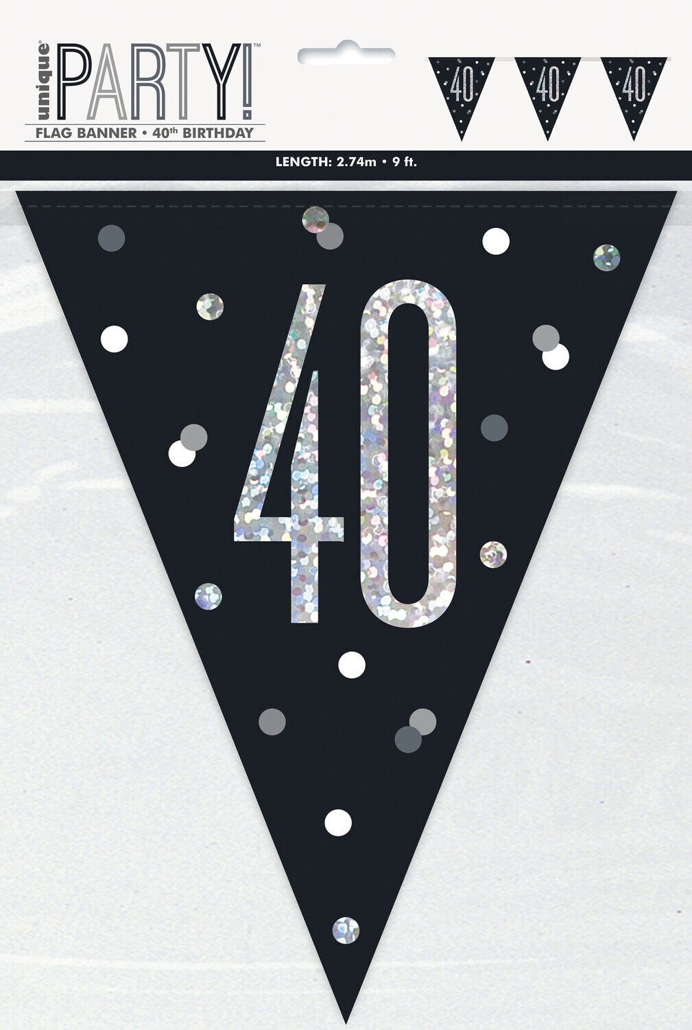 Pennant Banner-40th Birthday