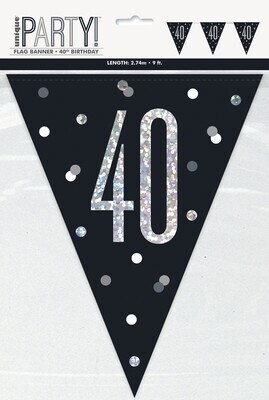 Pennant Banner-40th Birthday