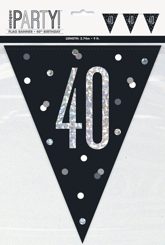 Pennant Banner-40th Birthday