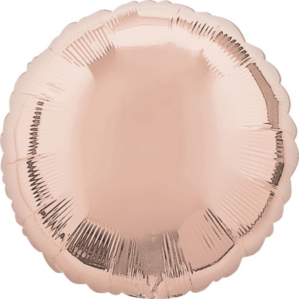 Foil Balloon - Rose Gold Round Shiny 17&quot;