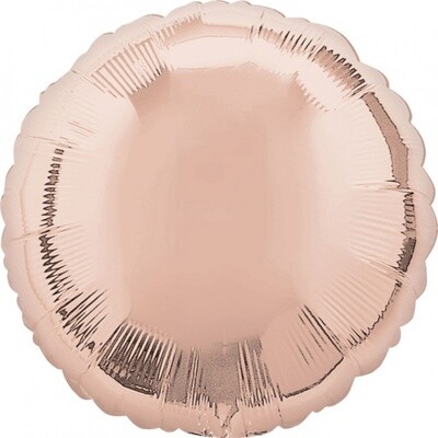 Foil Balloon - Rose Gold Round Shiny 17&quot;