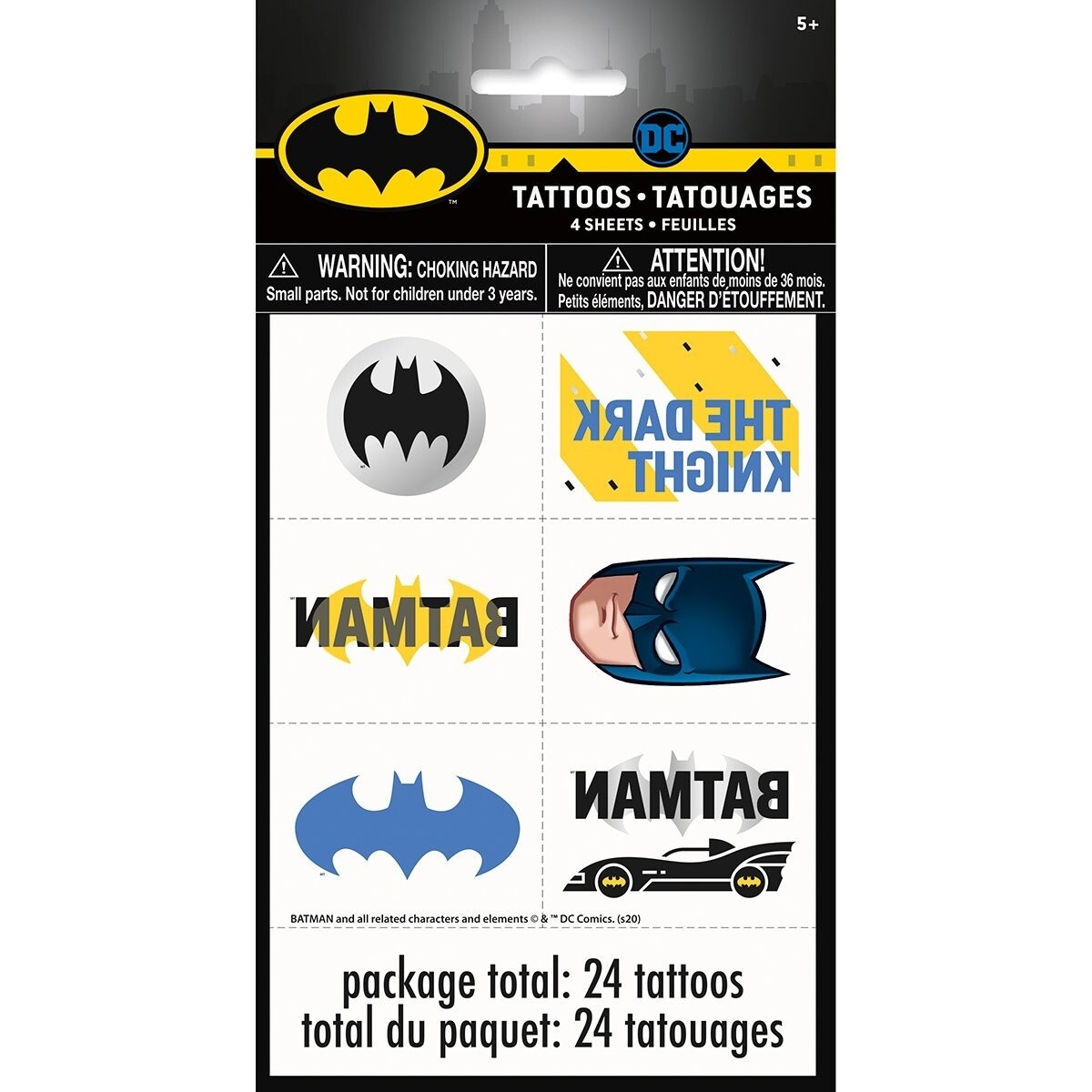 Stickers- Batman- 4 sheets