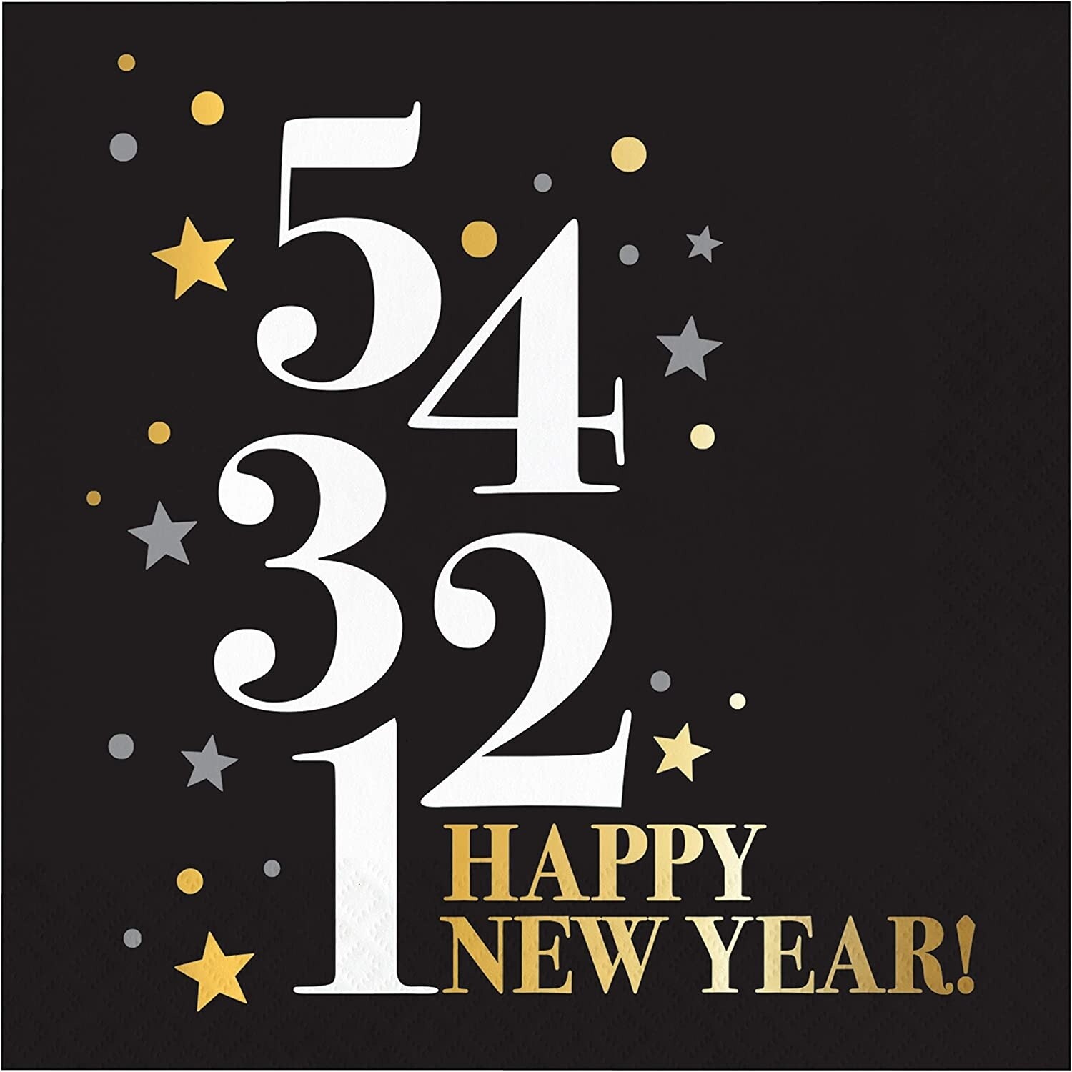 Napkins - LN - Golden New Year - 16pkg - 2ply