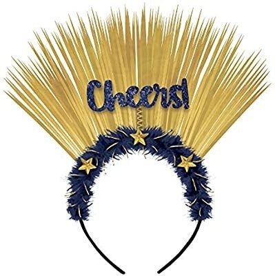 Headband - Midnight Cheers Marabou - 1pc