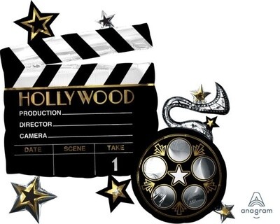 Foil Balloon - Lights Camera Action - 30&#39;&#39;