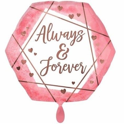 Foil Balloon - Supershape - Always &amp; Forever - 23&quot;